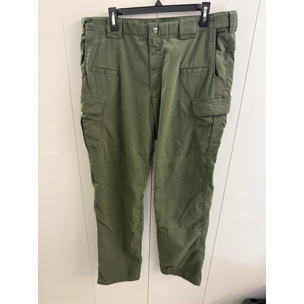 5.11 Tactical Cargo Pants Mens 38x34 Green Ripstop Utility Work Trousers